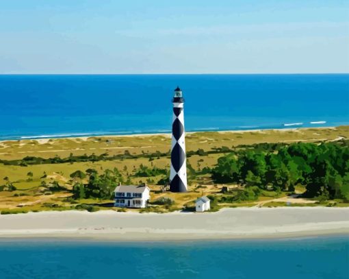 Cape Lookout Lighthouse Diamond Painting