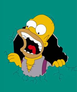Funny Crazy Homer Simpson Diamond Painting