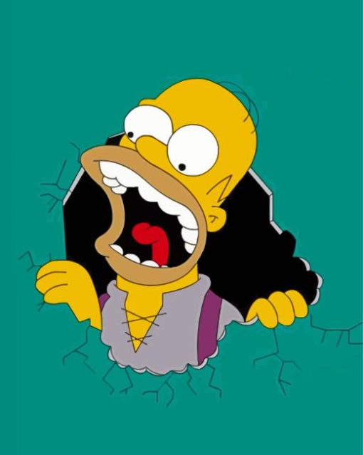 Funny Crazy Homer Simpson Diamond Painting