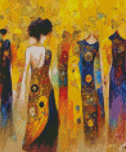 Women In Yellow Diamond Painting