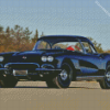 62 Corvette Black Car Diamond Painting