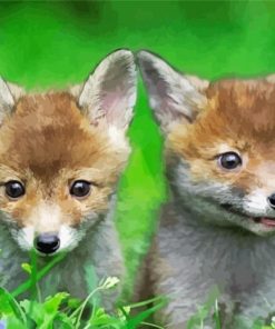 Baby Foxes Diamond Painting