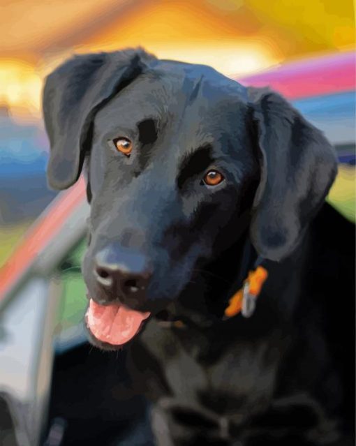 Black Labrador Retriever Diamond Painting