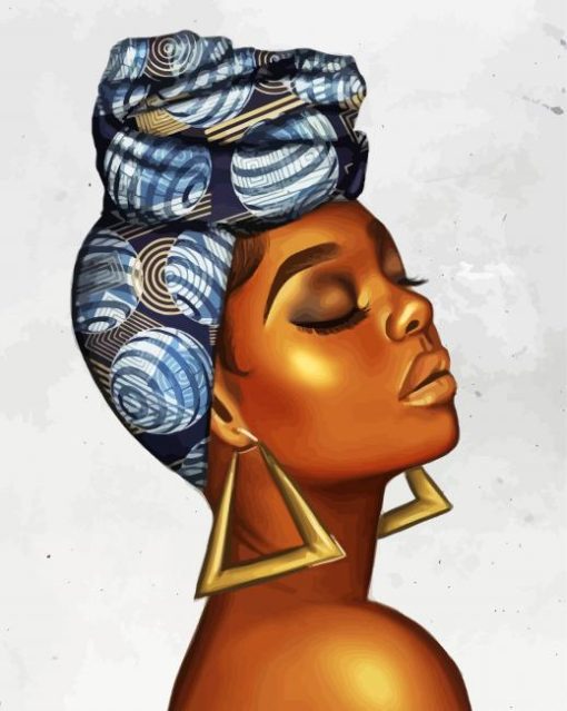 Black Nubian Lady Diamond Painting