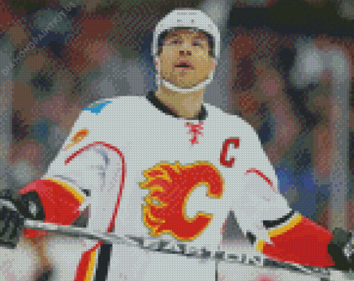 Calgary Flames Hockey Player Diamond Painting
