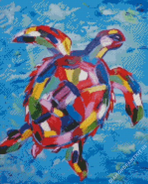 Colorful Abstract Turtle Diamond Painting