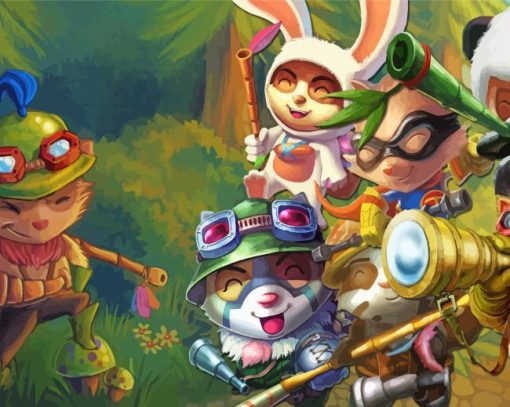 Teemo And His Friends Diamond Painting