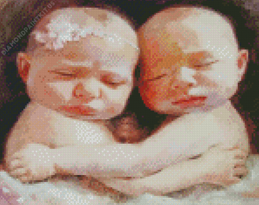 Adorable Baby Twins Diamond Painting