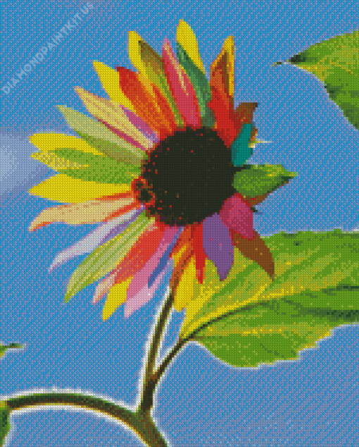 Beautiful Sunflower Rainbow Diamond Painting