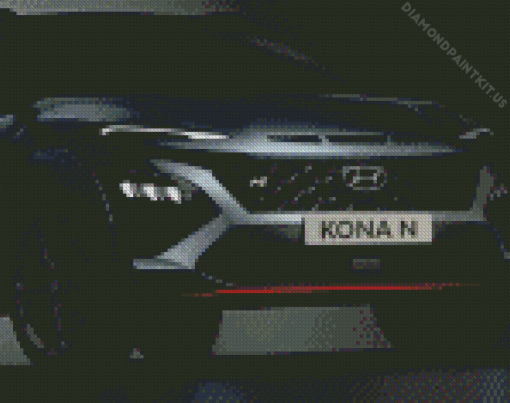 Black Hyundai Kona Diamond Painting