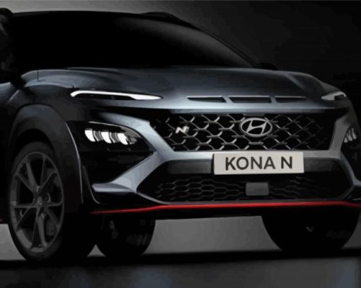 Black Hyundai Kona Diamond Painting