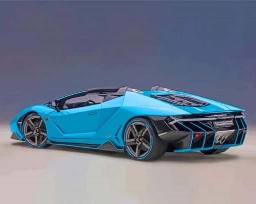 Blue Lamborghini Zentorno Illustration Diamond Painting