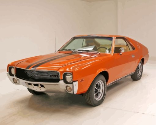 Brown Amc Amx Car Diamond Painting