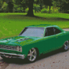 Classic Green Roadrunner Car Diamond Painting