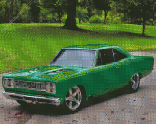 Classic Green Roadrunner Car Diamond Painting