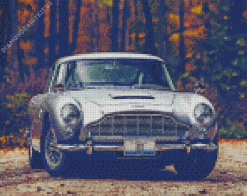 Grey Aston Martin Car Diamond Painting