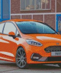 Orange Fiesta Ford ST Car Diamond Painting