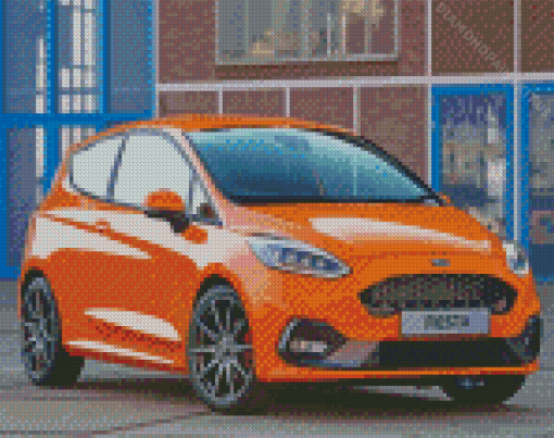 Orange Fiesta Ford ST Car Diamond Painting