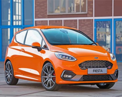 Orange Fiesta Ford ST Car Diamond Painting