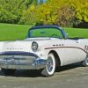 White 1957 Buick Car Diamond Painting