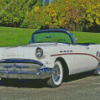 White 1957 Buick Car Diamond Painting