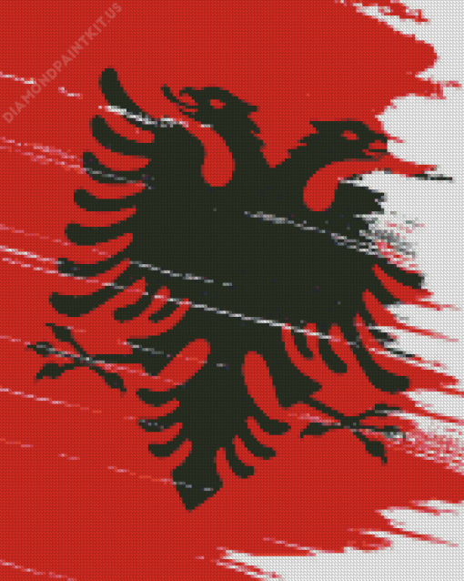 Albania Flag Diamond Painting