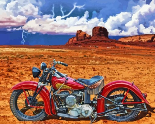 Arizona Indian Motorcycle Diamond Painting