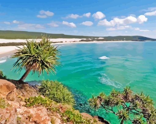 Fraser Island Coast Australia Diamond Painting