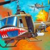 Huey Helicopters Art Diamond Painting