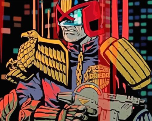 Judge Dredd Hero Diamond Painting