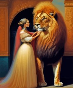 Lion And The Lady Diamond Painting