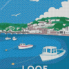 Looe Harbor Cornwall Poster Diamond Painting