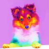 Rainbow Dog Diamond Painting