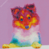 Rainbow Dog Diamond Painting