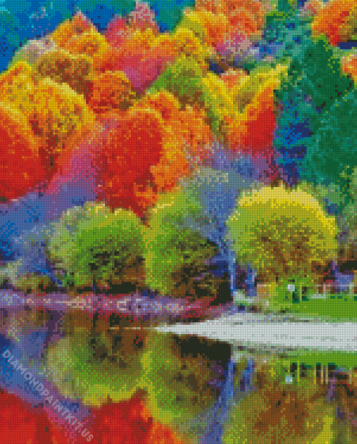 Colorful Trees Forest Diamond Painting