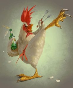 Fighter Chicken Diamond Painting