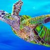 Green Ridley Sea Turtle Art Diamond Painting