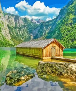 Lake Koenigssee Cabin Diamond Painting