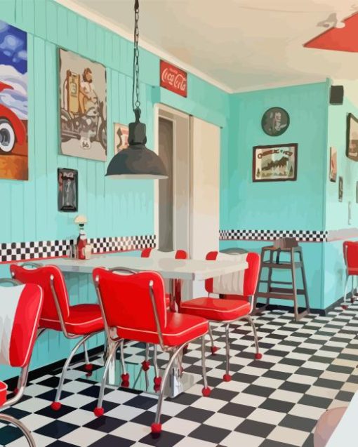 American Diner 50s Diamond Painting