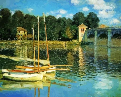 Argenteuil Bridge Claude Monet Diamond Painting