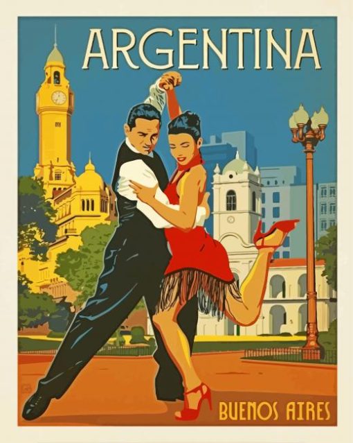 Argentina Travel Poster Diamond Painting