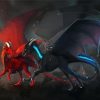 Black And Red Dragon Diamond Painting