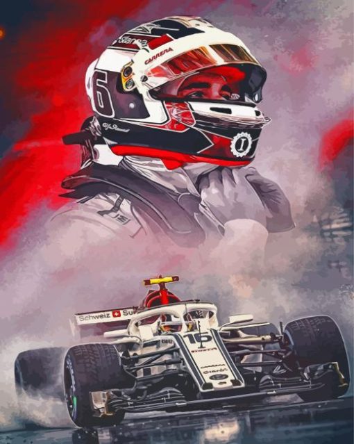 Charles Leclerc F1 Diamond Painting