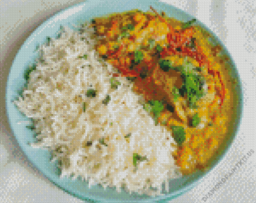 Dal Gosht Meat With Rice Diamond Painting