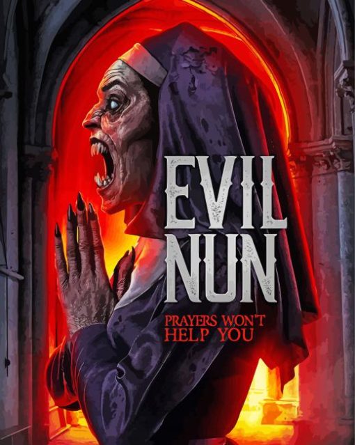 Evil Nun Poster Diamond Painting