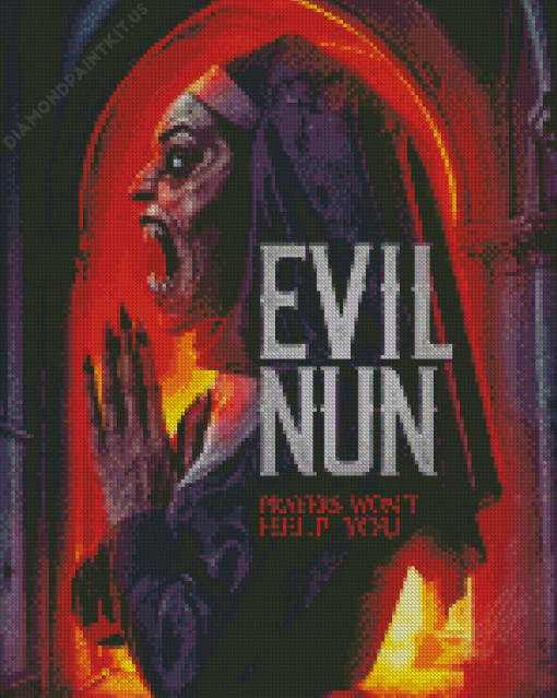 Evil Nun Poster Diamond Painting