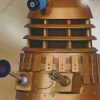 Golden Dalek Robot Diamond Painting