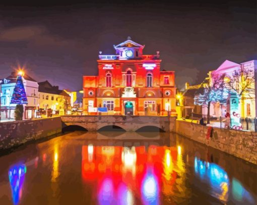 Colorful Newry Town Hall Diamond Painting