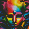 Colorful Theater Mask Diamond Painting