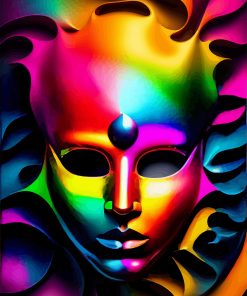 Colorful Theater Mask Diamond Painting